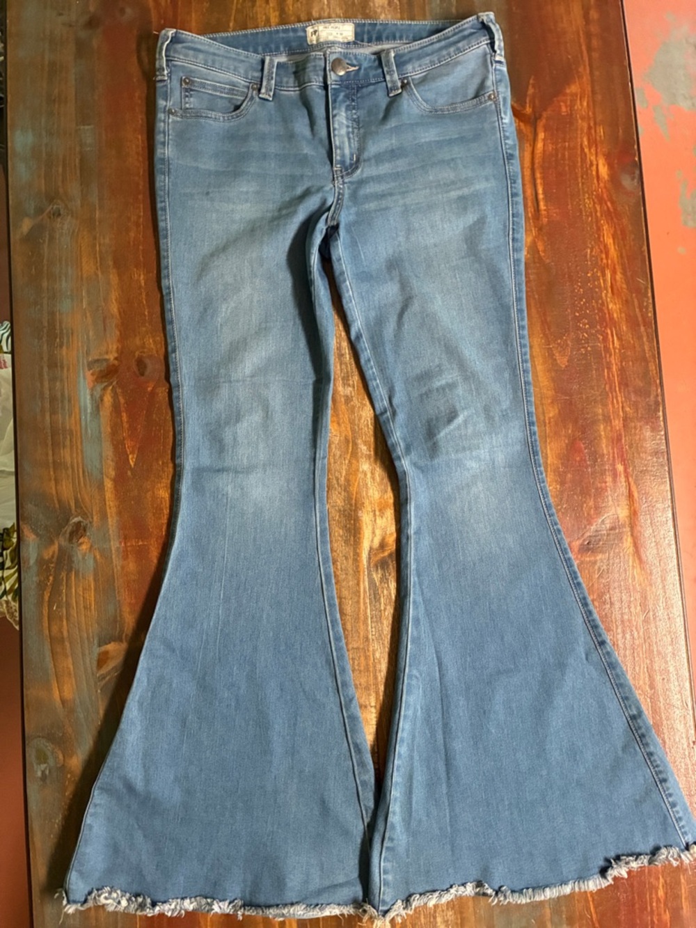 Free People High-rise Flare Bell Bottom Jeans Size 30 Worn 3x